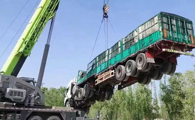 工农区道路脱困救援案例